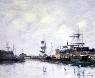 Povodí ve Fecamp od Eugene Louis Boudin
