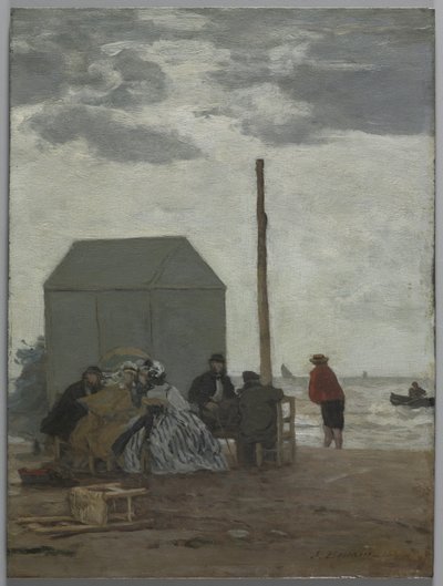 Pláž v Deauville od Eugene Louis Boudin