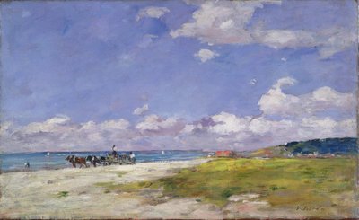 Pláž v Trouville, c.1887-96 od Eugene Louis Boudin