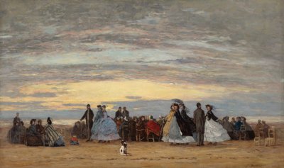 Pláž ve Villerville, 1864. od Eugene Louis Boudin