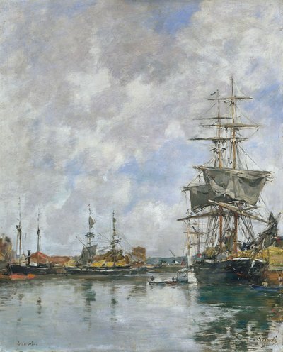 Dok v Deauville, 1891 od Eugene Louis Boudin