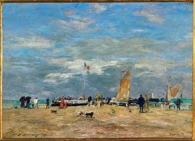 Molo v Deauville od Eugene Louis Boudin