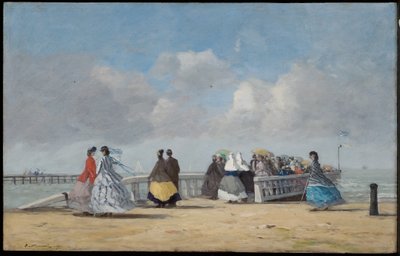 Molo v Trouville, 1864 od Eugene Louis Boudin