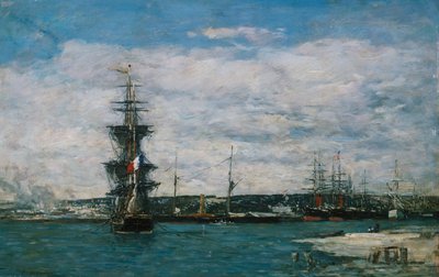 Přístav Havre, c.1864-66 od Eugene Louis Boudin
