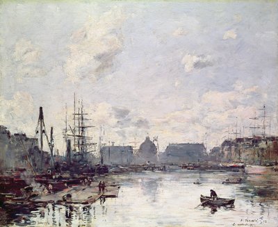 Obchodní přístav, Le Havre, 1892 od Eugene Louis Boudin