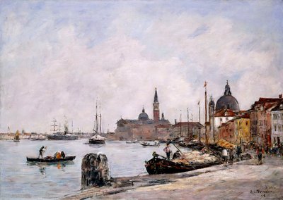 Nábřeží na Giudecca, Benátky, 1895 od Eugene Louis Boudin
