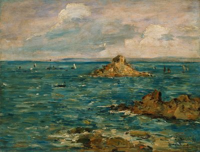 Moře v Douarnenez od Eugene Louis Boudin
