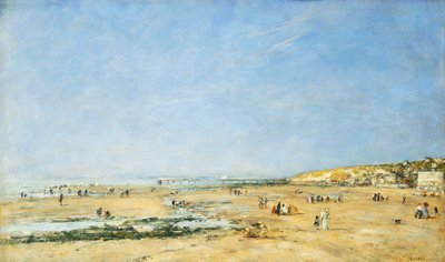Trouville, Celkový pohled na pláž; Trouville, Celkový pohled na pláž, 1890 od Eugene Louis Boudin
