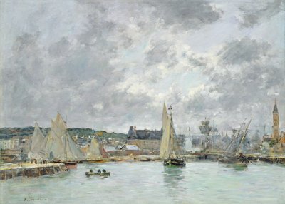 Trouville Harbour, 1880 od Eugene Louis Boudin