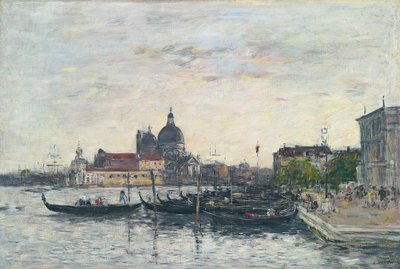 Benátky, Krtek u vchodu do Canal Grande a Salute, večer, 1895 od Eugene Louis Boudin