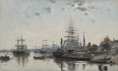 Pohled na Bordeaux, z Quai des Chartrons, 1874. od Eugene Louis Boudin
