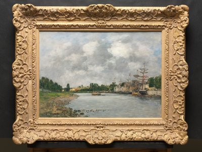 Pohled na přístav Saint-Valéry-sur-Somme od Eugene Louis Boudin