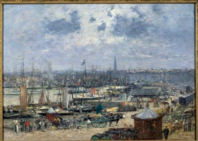 Pohled na přístav Bordeaux Obraz Eugene Louis Boudin (1824-1898) 1874 Ne. 0,7x1,02 m Paříž, musee d
