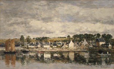 Vesnice u řeky, pravděpodobně 1867. od Eugene Louis Boudin