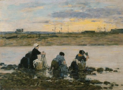 Pračky na řece od Eugene Louis Boudin