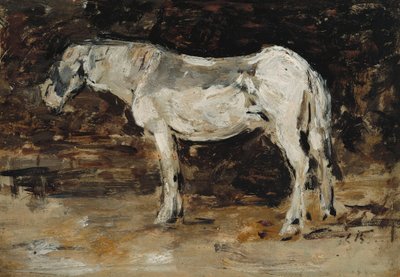 Bílý kůň, kolem 1885-90 od Eugene Louis Boudin