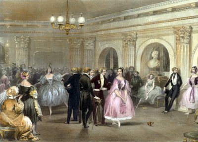 Herci z pařížské opery, E Lami, rytina od Eugene Louis Lami