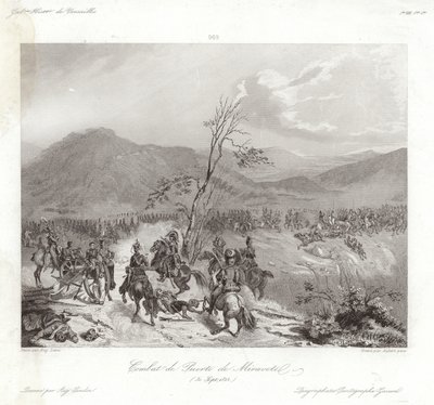 Boj o Puerto de Miravete od Eugene-Louis Lami