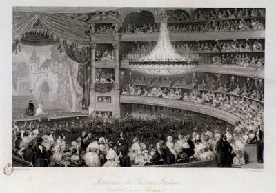 Ovace herce během představení v Theater des Italians v Paříži. Rytina Eugene Louis Lami (1800-1890) 1843 Soukromá sbírka od Eugene Louis Lami