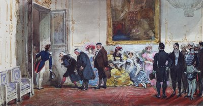 Audience of Charles X (akvarel) od Eugene Louis Lami
