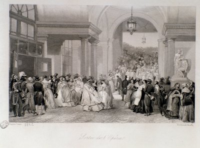 Veřejnost má vydání opery v Paříži. Rytina Eugene Louis Lami (1800-1890) 1842 Soukromá sbírka od Eugene Louis Lami