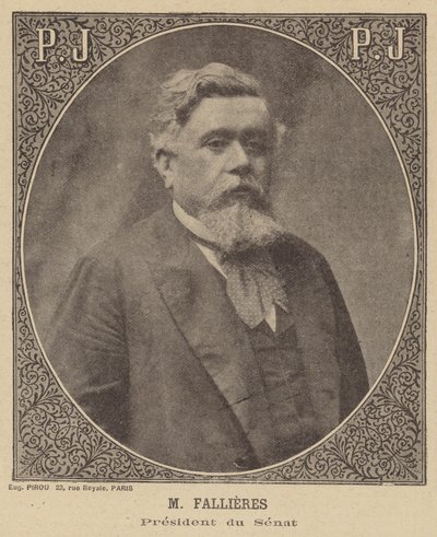 Armand Fallieres, předseda francouzského Senátu od Eugene Pirou