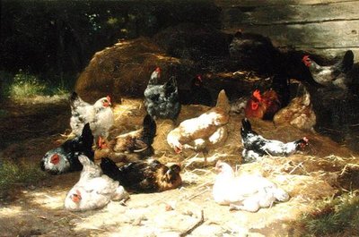 Kuřata (olej na plátně) od Eugene Remy Maes