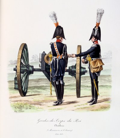 Královi tělesní strážci, dělostřelectvo, 1814-15 od Eugene Titeux