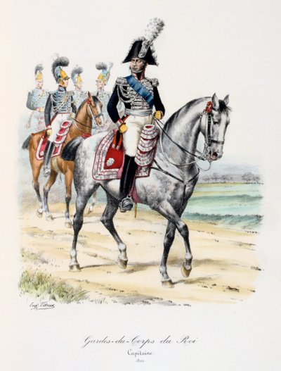 Bodyguards of King, kapitán, 1820 od Eugene Titeux