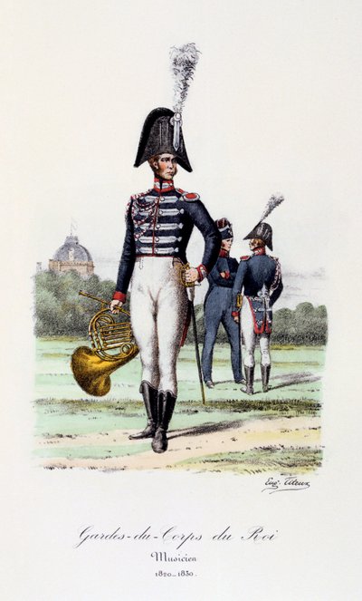 Králův osobní strážce, hudebník, 1820-30 od Eugene Titeux