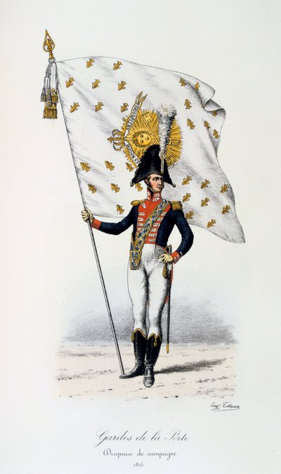 Stráže brány, vlajka kampaně, 1815 od Eugene Titeux