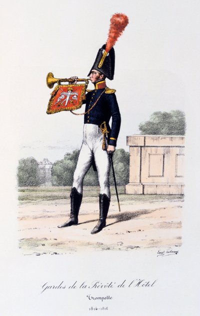 Stráže hotelu Prevote, Trumpeter, 1814-16 od Eugene Titeux
