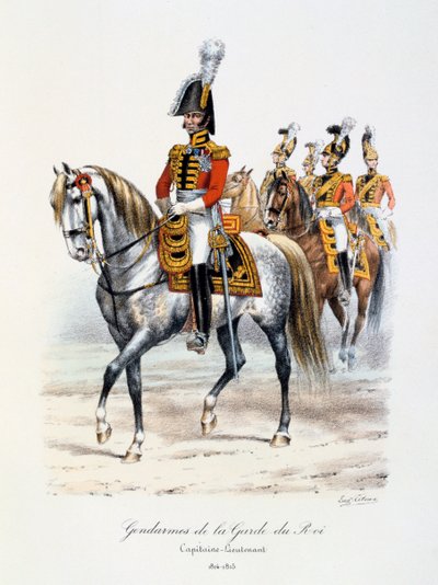 Četníci královské gardy, kapitán-poručík, 1814-15 od Eugene Titeux