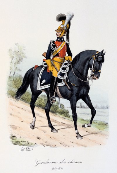 Gendarmes des Chasses, 1815-30 od Eugene Titeux