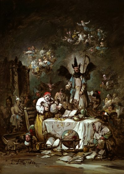 Alegorický rozmar. Avarice, 1852 od Eugenio Lucas Velázquez