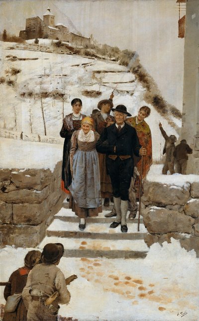 Zlatá svatba v Jižním Tyrolsku od Eugenio Prati