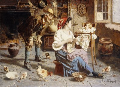 Rodinná blaženost od Eugenio Zampighi