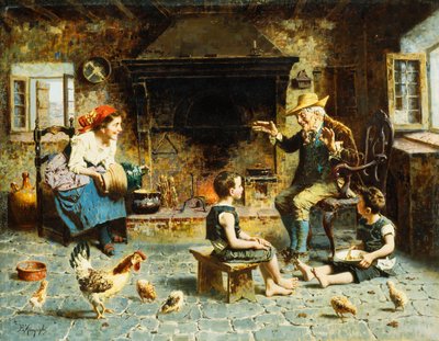 Návštěva dědečka od Eugenio Zampighi