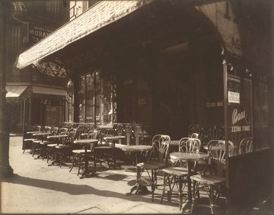 Kavárna, Avenue de la Grande-Armee, 1924-1925. od Eugène Atget