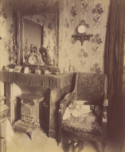 Interiér domu dělnické třídy, rue de Romainville od Eugène Atget