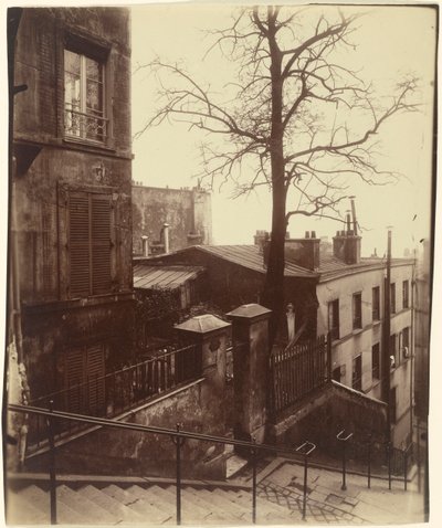 Schodiště, Montmartre, 1921. od Eugène Atget