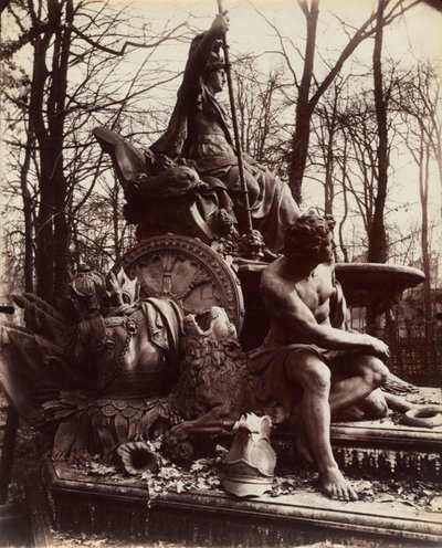 Versailles, fontána vítězné Francie od Eugène Atget