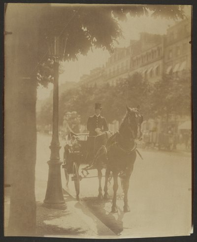 [Čekající kočár] od Eugène Atget