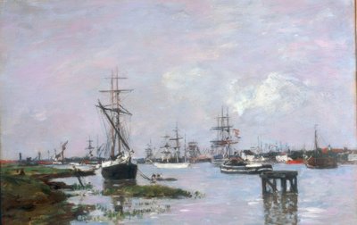 Antverpy, přístav od Eugene Louis Boudin