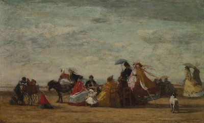 Plážová scéna od Eugène Boudin