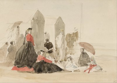 Krinolíny a kabiny od Eugene Louis Boudin