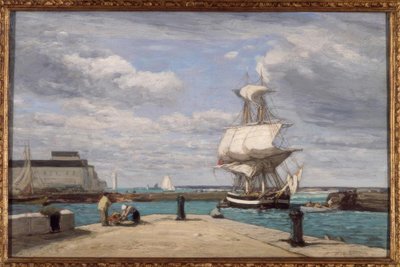 Honfleur, přístav od Eugene Louis Boudin