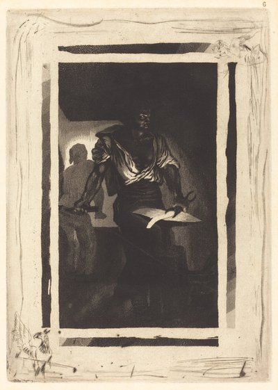 Kovář Un Forgeron, 1833. od Eugène Delacroix