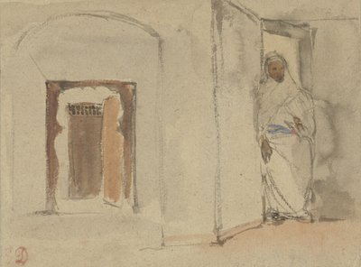 Arab před jeho domem od Eugène Delacroix