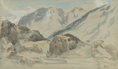 horská krajina od Eugène Delacroix